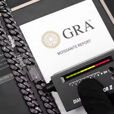 12mm Black Moissanite 925 Sterling Silver Cuban Link Chain